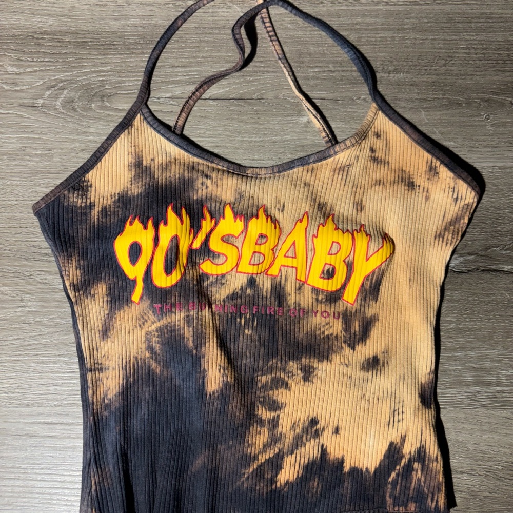 90s Baby Tie-Dye Tank Top crop